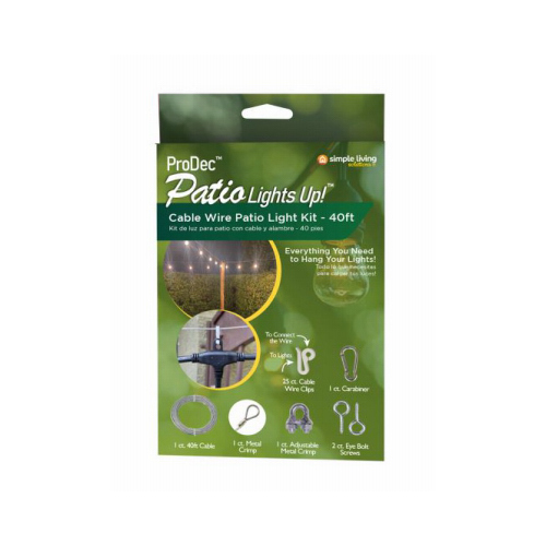 SIMPLE LIVING SOLUTIONS LLC 815040 Cable Wire Patio Kit