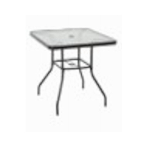 J&J GLOBAL LLC 203086 35" SQ BLK GLS Table