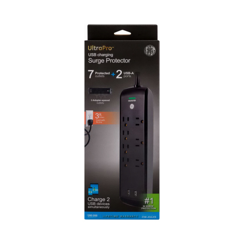 JASCO PRODUCTS COMPANY 37054-RF1 3' BLK Surge Protector