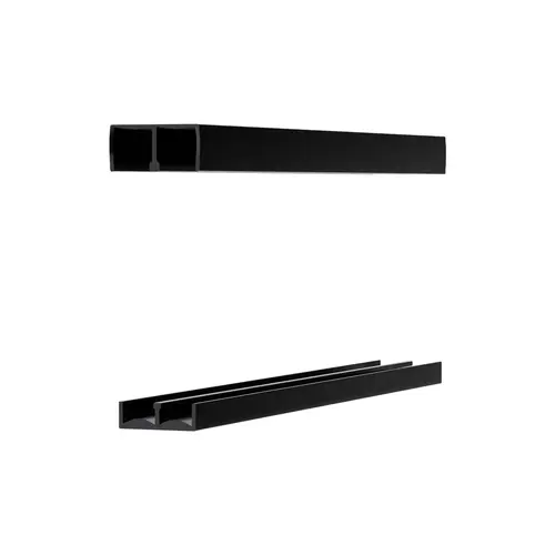 1/4" Plastic track assembly Satin Black - 60" Length