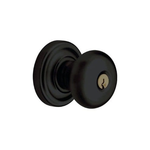 5208 Classic Knob Standard Keyed Entry Satin Black Finish