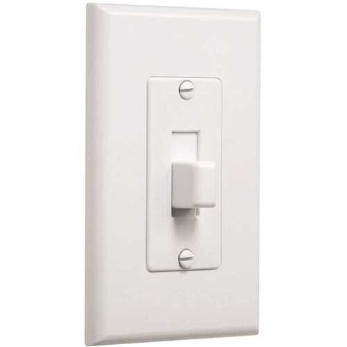 Masque 1-Gang Decorator Wallplate Toggle Cover, White