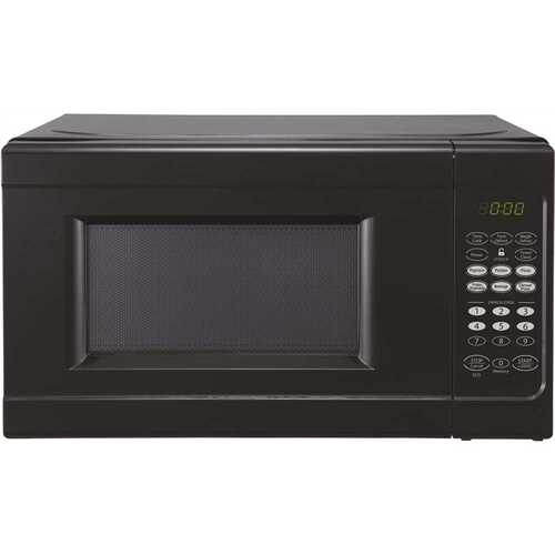 0.7cf Black Microwave With Child Resistance Oven Door