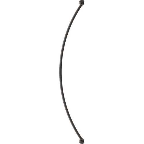 60" Matte Black Aluminum Curved Shower Rod