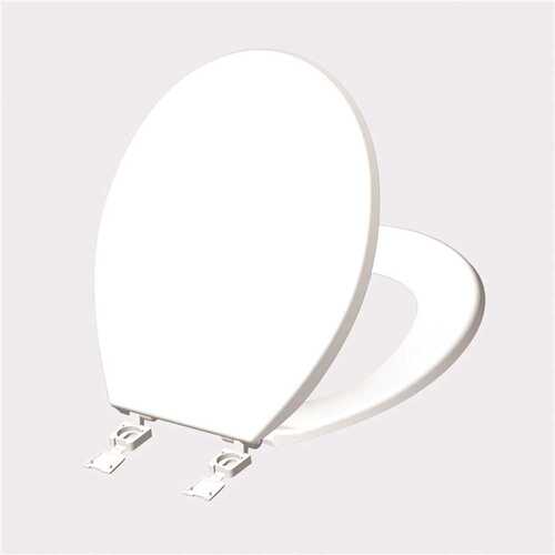 MAINTENANCE WAREHOUSE TSPWR2302 Plastic Round Toilet Seat White Basic