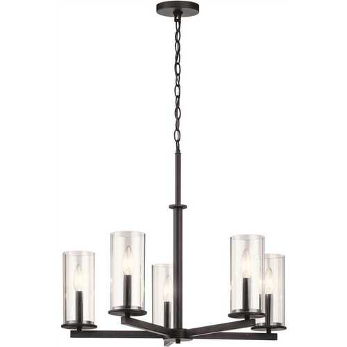 KICHLER LIGHTING 43999BK Crosby Black 5 Light Chandelier