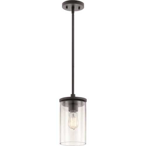 KICHLER LIGHTING 43996BK Crosby Black 1 Light Mini Pendant