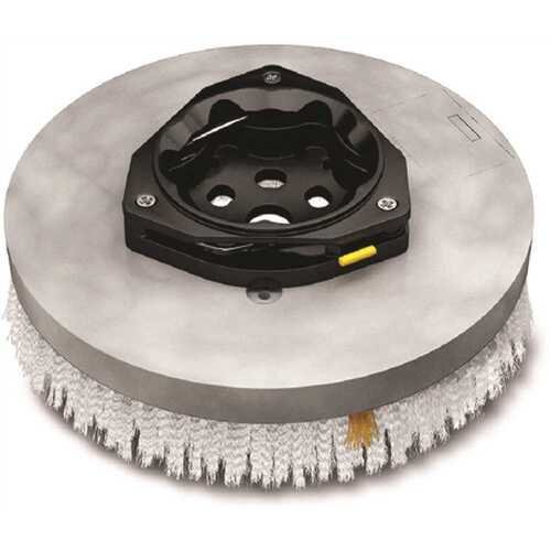 Nylon Disk Scrub Brush Assembly a 14" / 356 Mm