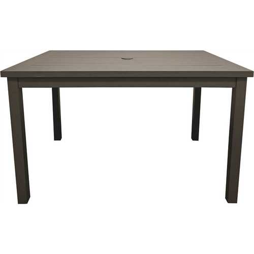 Grosfillex US929288 48x34 Inch Sigma Table, 100% Aluminum, Black