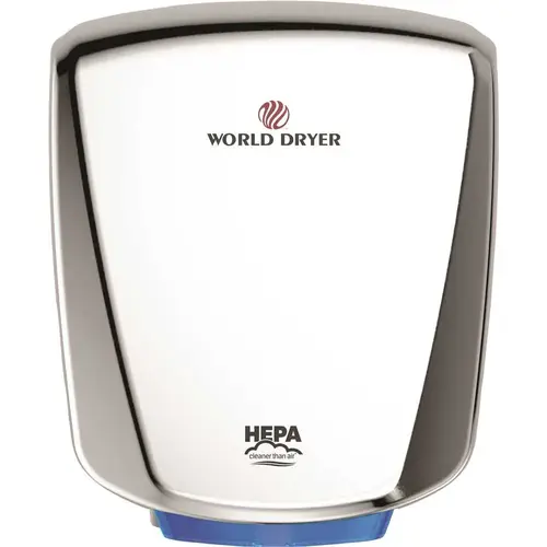 WORLD DRYER Q-972A2 Hepa-Filtered Verdedri Hand Dryer Stainless Steel