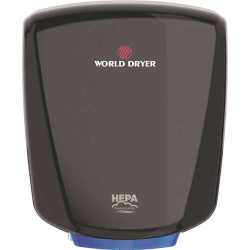 WORLD DRYER Q-162A2 Hepa-Filtered Verdedri Hand Dryer Black