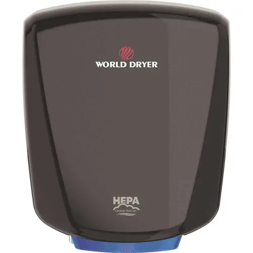 WORLD DRYER Q-162A2 Hepa-Filtered Verdedri Hand Dryer Black