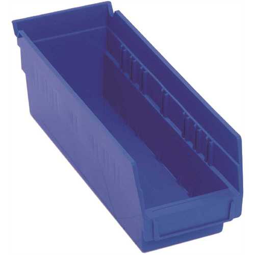 4 In Blue Shelf Bin 11-5/8 X 4-1/8 X 4 In