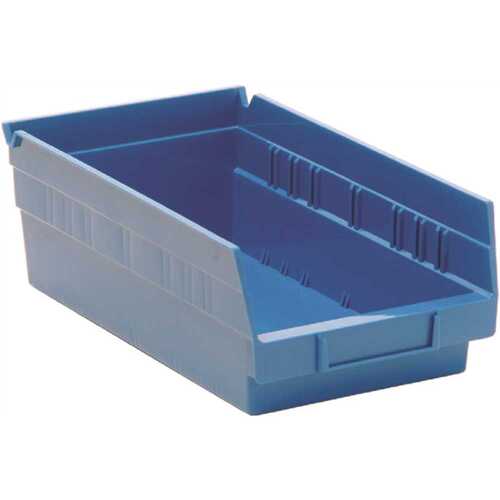 4 In Blue Shelf Bin 11-5/8 X 6-5/8 X 4 In