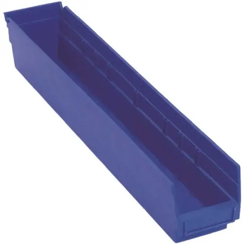 4 In Blue Shelf Bin 23-5/8 X 4-1/8 X 4 In