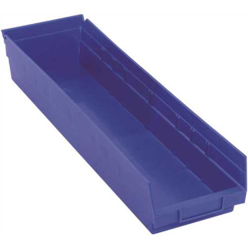 4 In Blue Shelf Bin 23-5/8 X 6-5/8 X 4 In