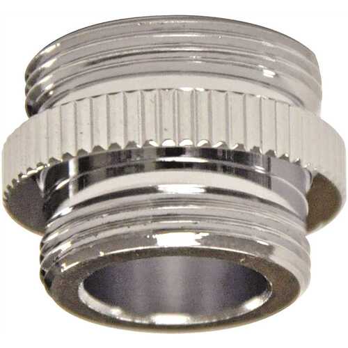 3/8"-18 Ipsm X 55/64"-27m Snap Coupling Dishwasher Aerator Adapter Chrome