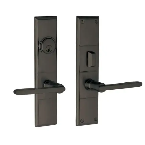 Houston Single Cylinder Entry Mortise Lock Trim Oil Rubbed Bronze Finish