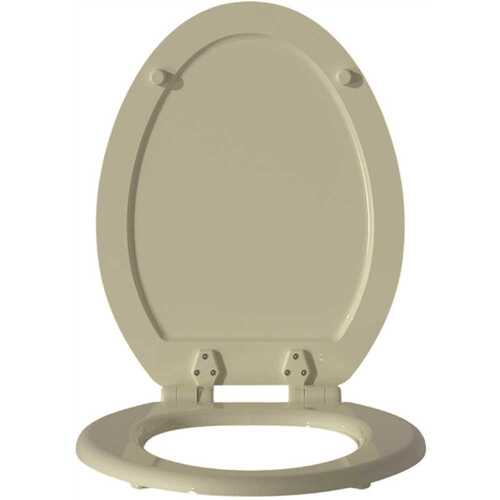 Seasons TSMBE2301 Elongated Wood Toilet Seat Bone Premium