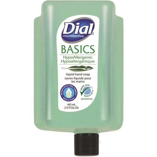 DIAL CORPORATION 0 17000 33827 9 Basics Mp Free Liq Soap Rf Versa Disp Unscented 15oz - pack of 6