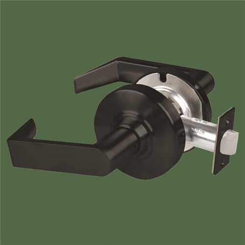 ALX Series Grade 2 Passage Rhodes Lever Lock with 47267038 Springlatch and 47267101 ANSI Strike Matte Black Finish