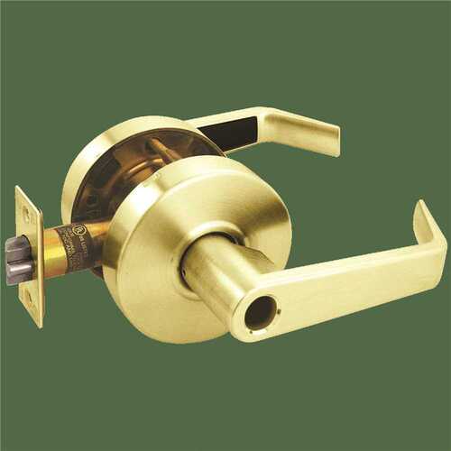 Arrow Lock RL11-SR-03-LC Grade 2 Turn-Pushbutton Entrance Lock, Sierra, Bright Brass