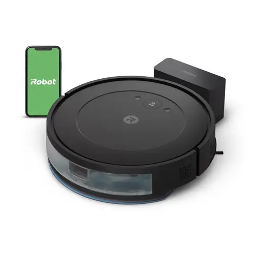 Robotic Vacuum & Mop Bagless Cordless Standard Filter WiFi Connected Black