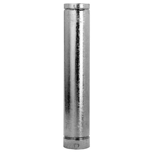 SELKIRK 105012 Round Gas Vent Pipe 5" D X 12" L Aluminum/Galvanized Steel Silver