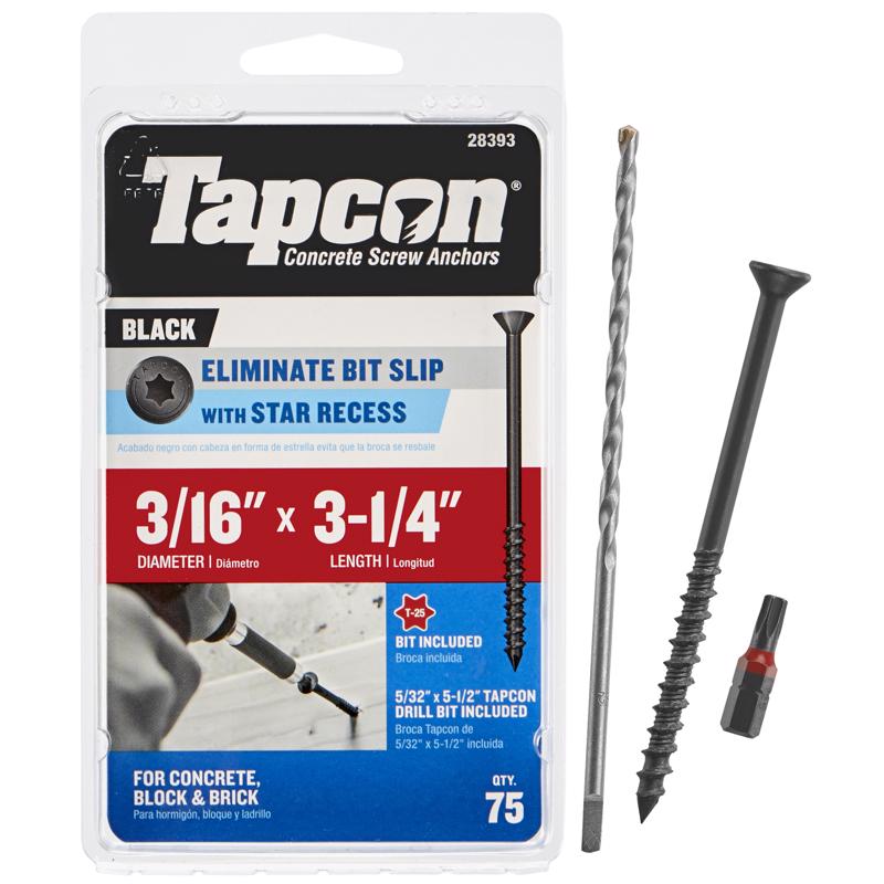 Tapcon 28393 Concrete Screws 3/16