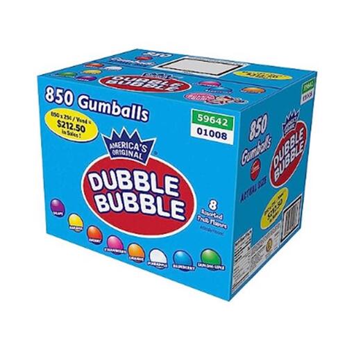 Double/Bubble TRI91008 Gumballs America's Original Assorted 1 pk 850 ct