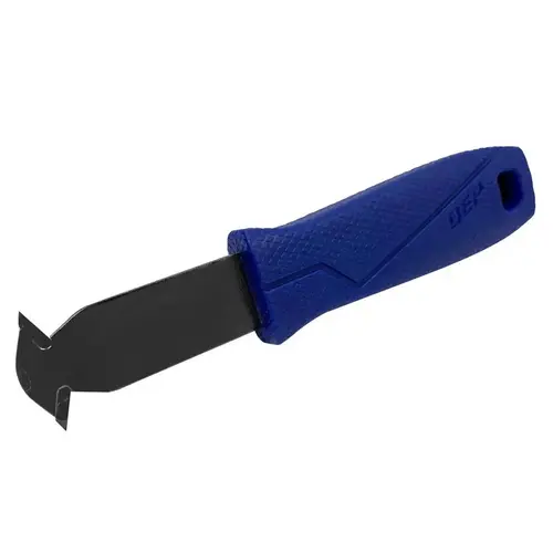 Backerboard Scoring Knife, 9-1/2 in OAL, Carbide/Steel Blade, Rubber Handle, Blue Handle