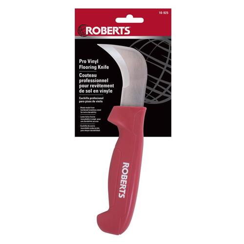 Roberts 10-925 Flooring Knife 3.70" H Metal/Plastic Red/Silver