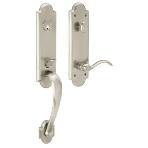 Boulder 3/4 Escutcheon Right Hand Single Cylinder Entry Mortise Trim Lifetime Satin Nickel Finish