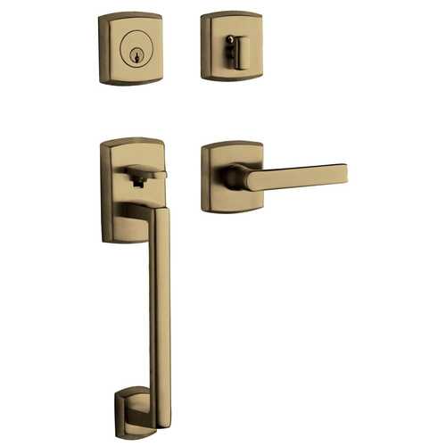 Soho Sectional Left Hand Single Cylinder Tubular Handleset Antique Brass Finish