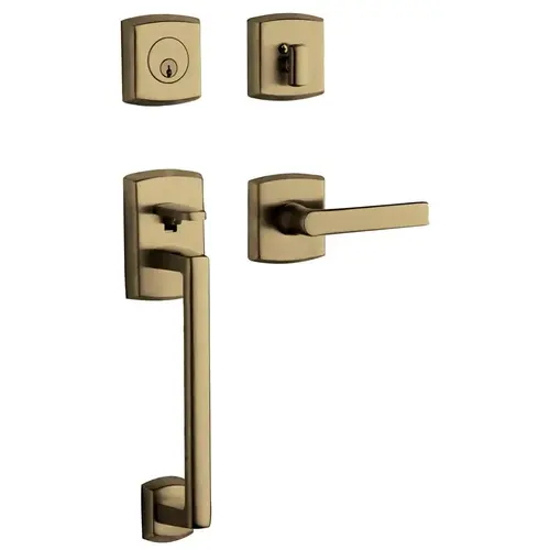 Soho Sectional Right Hand Single Cylinder Tubular Handleset Antique Brass Finish