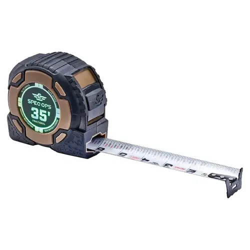 Tape Measure 35 ft. L X 3.3" W Black