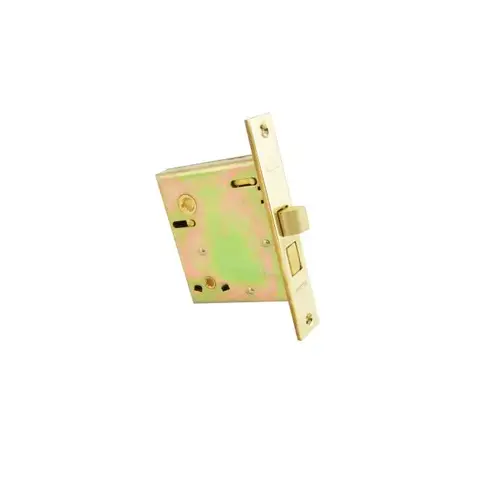 Left Hand Interior Privacy Lever x Lever 2-1/2" Backset Mortise Lock Body Unlacquered Brass Finish