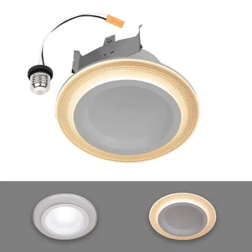 Recessed Downlight with Nightlight Trim Warm White 4" W LED 9.5 W Warm White