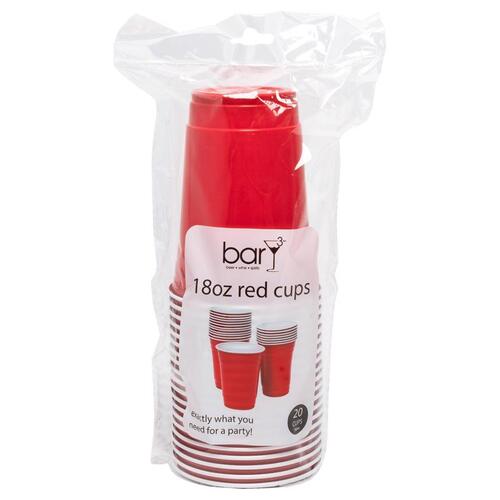 Blueoco BAR-0892 Cup BarY3 18 oz Red Plastic High Gloss