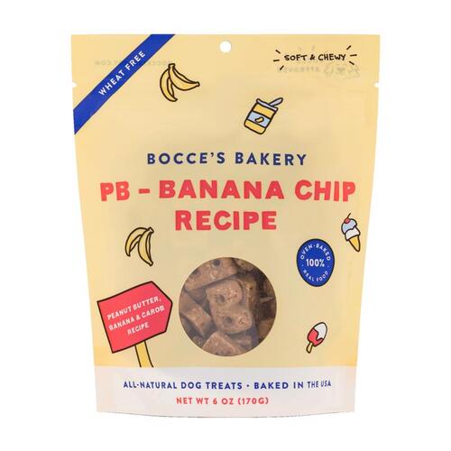 Chews PB Banana Chip For Dogs 6 oz