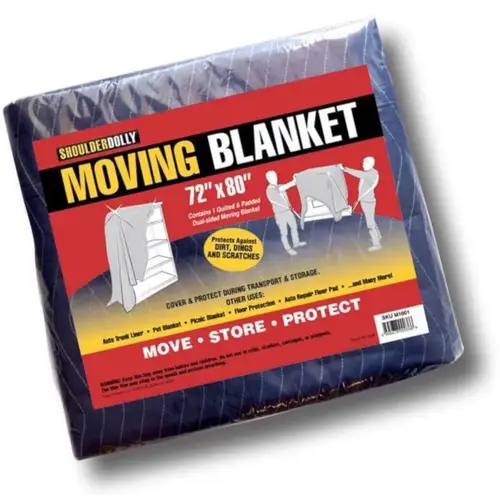 ShoulderDolly M1001 Movers Blanket 72" W X 80" L Blue