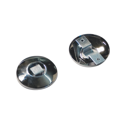 Round Concealed Mount Shower Rod Flanges Polished Chrome