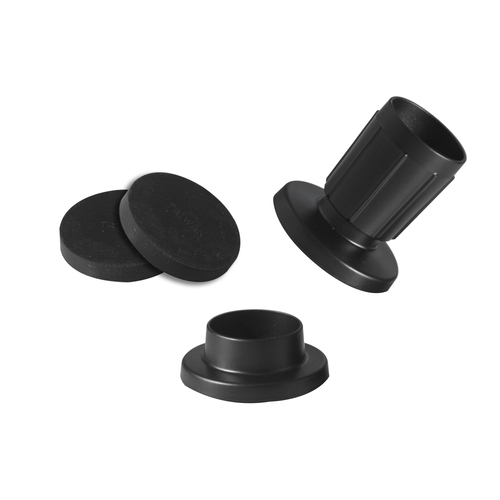 Adjustable Tension Shower Rod Flange Matte Black