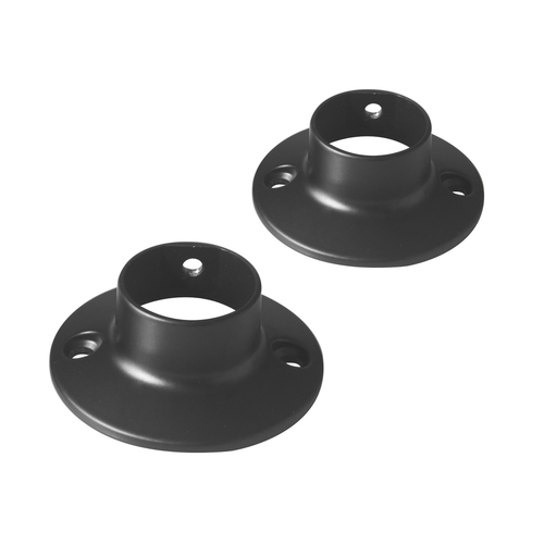 Exposed Mounting Shower Rod Flanges Matte Black