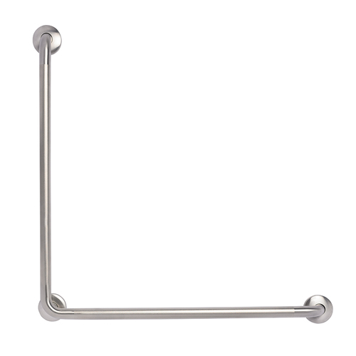 TAYMOR 01-TC323020 Concealed Mount 90 degree Angled Grab Bar, Peened Satin Stainless Steel