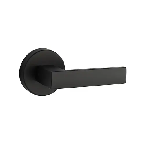 Round Rose Lever Matte Black