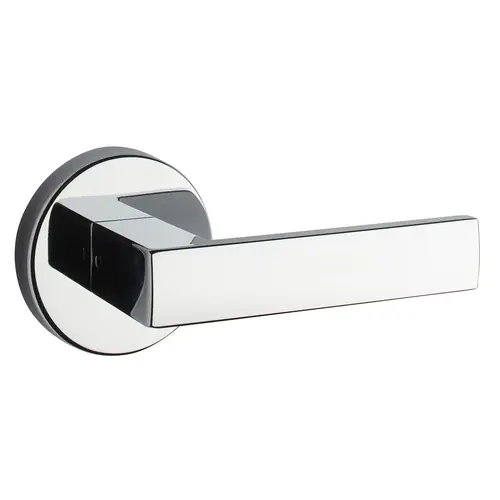 Round Rose Lever Polished Chrome