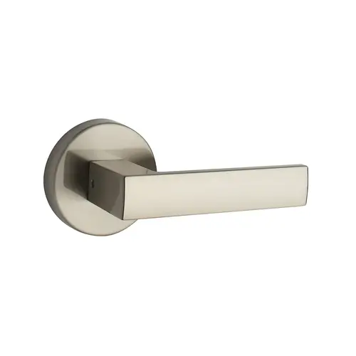 Round Rose Lever Satin Nickel