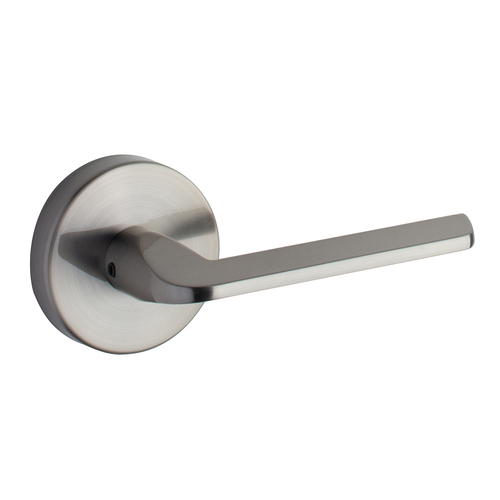 Round Rose Lever Satin Nickel