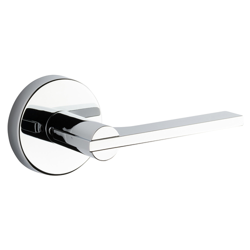 Round Rose Lever Polished Chrome